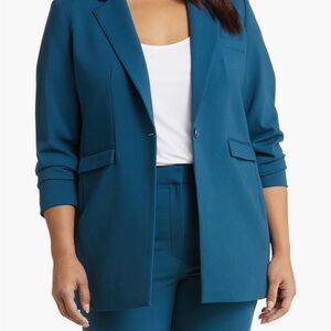Nordstrom brand teal blazer, size 1X